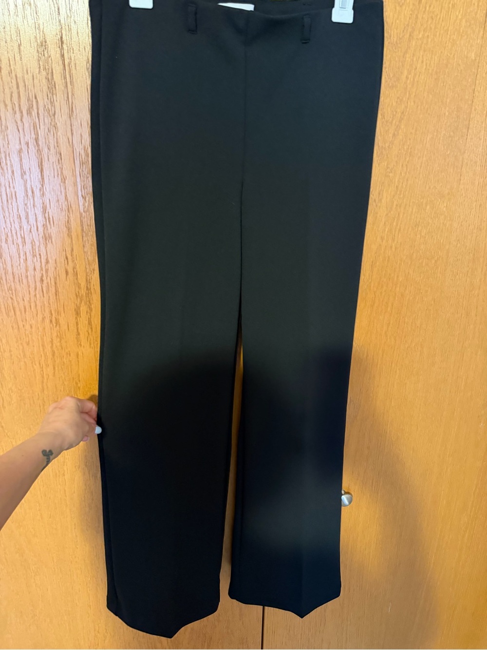 Jules & Leopold Black Dress Pants with Label Detail